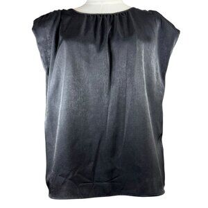 DKNY Black Sleeveless Blouse Top Women’s Size M NWT • Satin Look